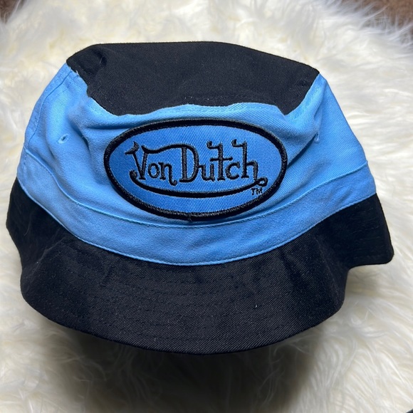 Von Dutch Accessories Von Dutch Black Blue Bucket Hat Youth Poshmark